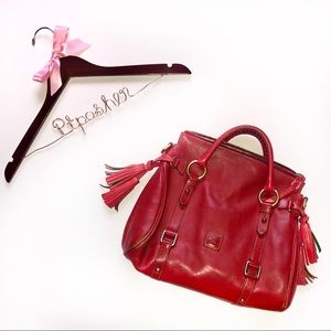 Dooney & Bourke Red Leather Florentine Satchel